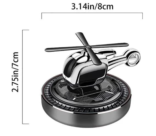 🚁 Solar Helicopter Car Air Freshener – Aromatherapy That Rotates with the Sun! 🇦🇪